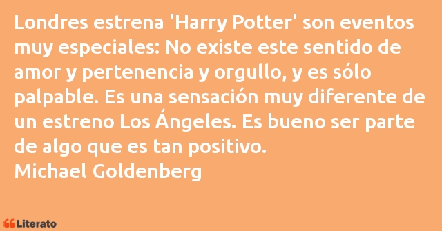 Frases de Michael Goldenberg