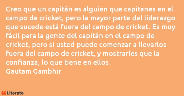 Frases de Gautam Gambhir