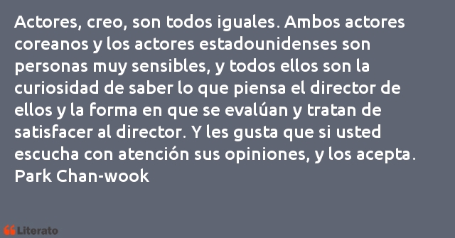 Frases de Park Chan-wook