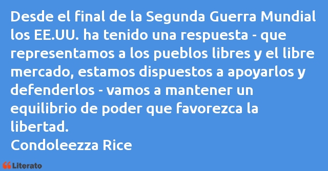 Frases de Condoleezza Rice