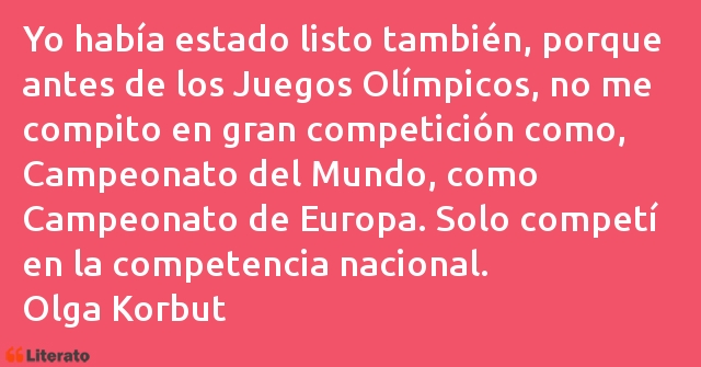 Frases de Olga Korbut