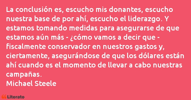 Frases de Michael Steele