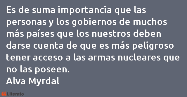 Frases de Alva Myrdal