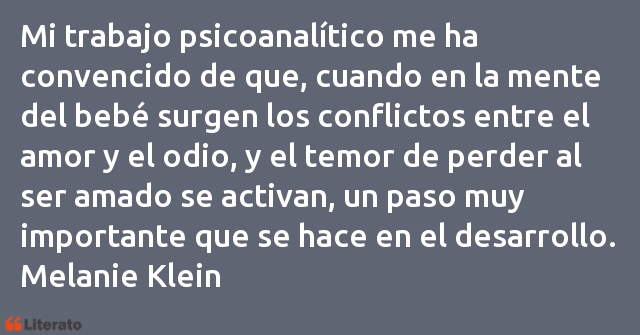 Frases de Melanie Klein