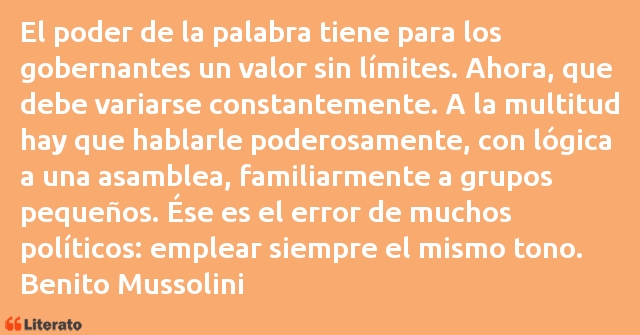 Frases de Benito Mussolini