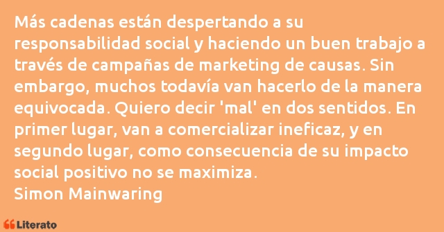 Frases de Simon Mainwaring