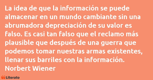 Frases de Norbert Wiener