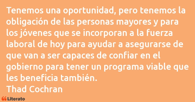 Frases de Thad Cochran