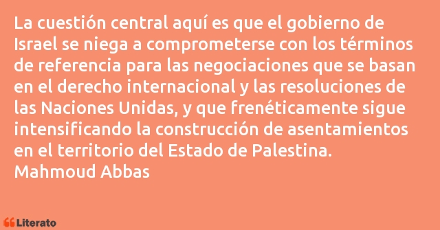 Frases de Mahmoud Abbas