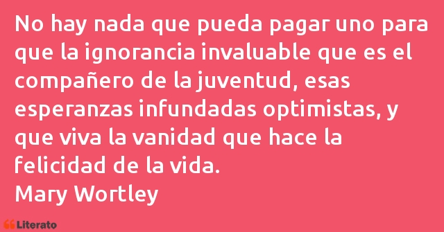 Frases de Mary Wortley