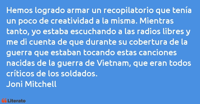 Frases de Joni Mitchell