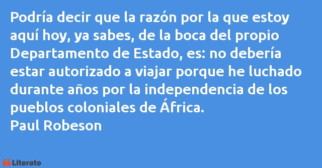 Frases de Paul Robeson