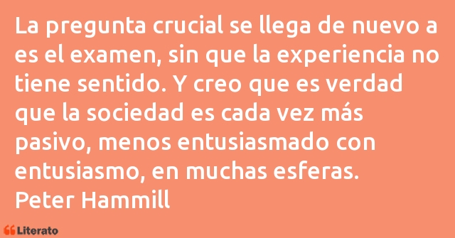 Frases de Peter Hammill