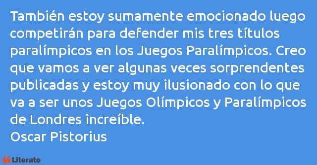 Frases de Oscar Pistorius