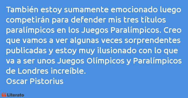 Frases de Oscar Pistorius