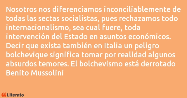 Frases de Benito Mussolini