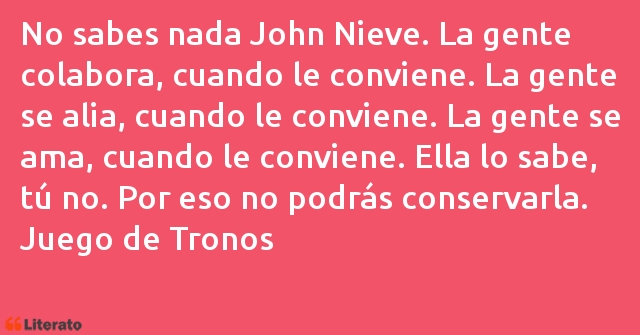 Frases de Juego de Tronos