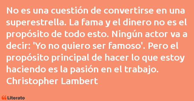 Frases de Christopher Lambert