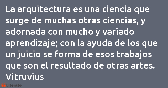 Frases de Vitruvius