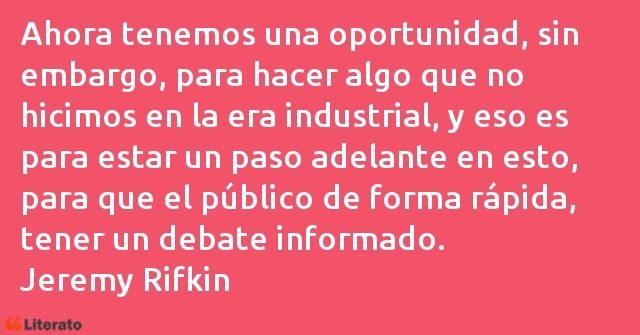 Frases de Jeremy Rifkin