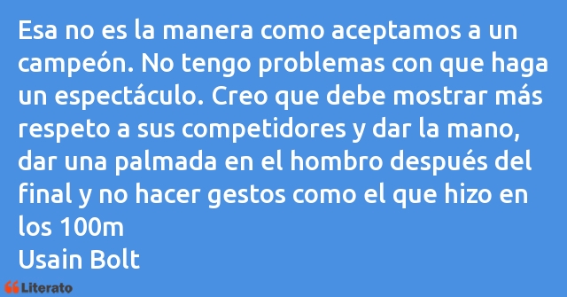 Frases de Usain Bolt