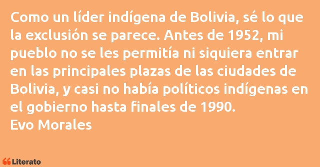 Frases de Evo Morales