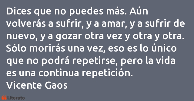 Frases de Vicente Gaos