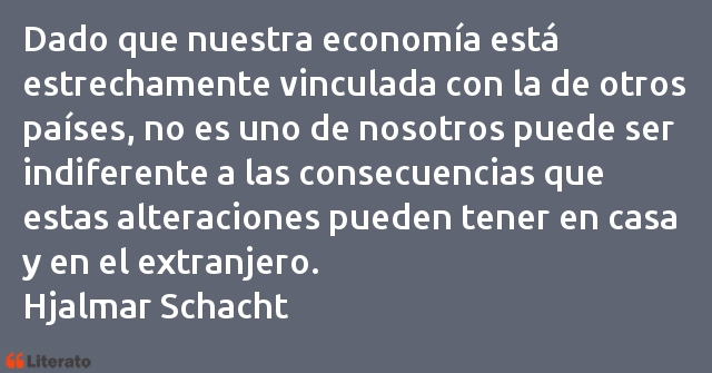 Frases de Hjalmar Schacht