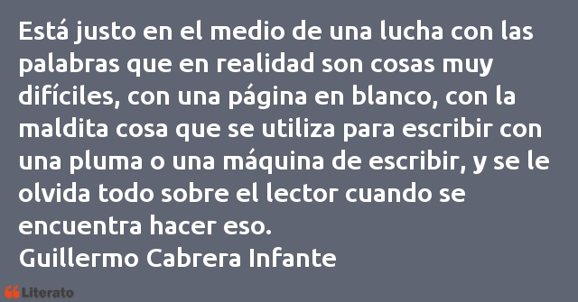 Frases de Guillermo Cabrera Infante