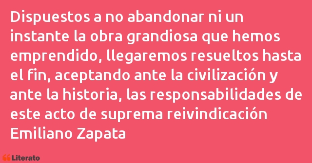 Frases de Emiliano Zapata