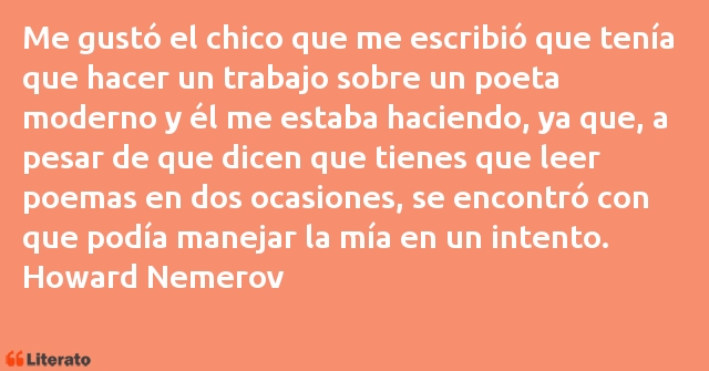 Frases de Howard Nemerov