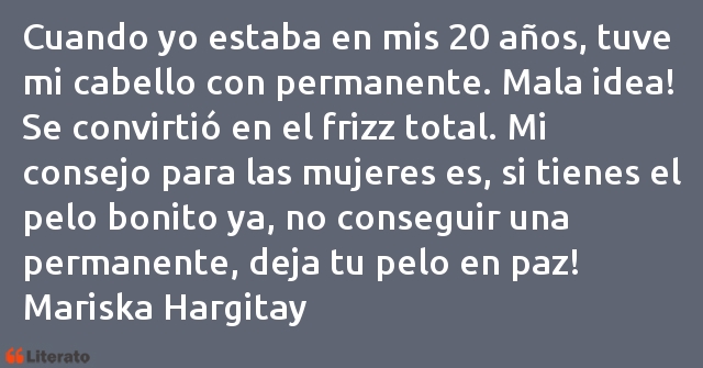Frases de Mariska Hargitay