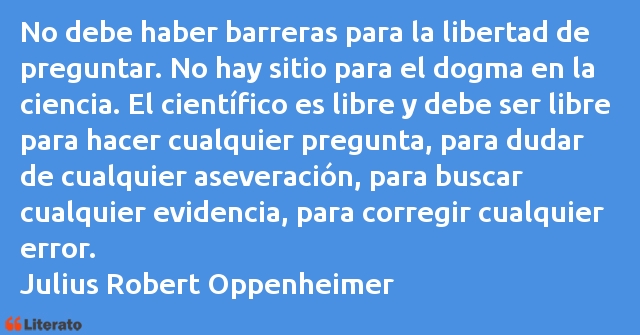 Frases de Julius Robert Oppenheimer