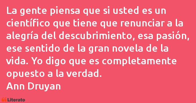 Frases de Ann Druyan