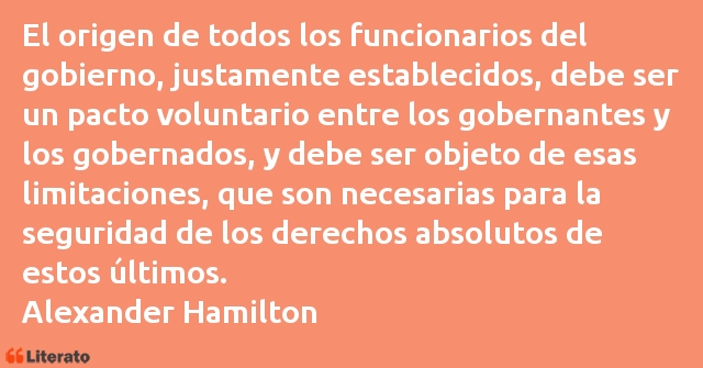 Frases de Alexander Hamilton