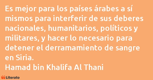 Frases de Hamad bin Khalifa Al Thani