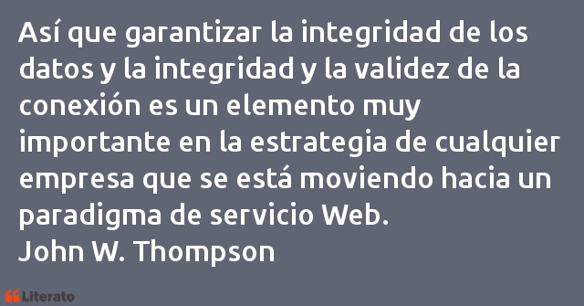 Frases de John W. Thompson