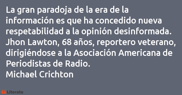 Frases de Michael Crichton