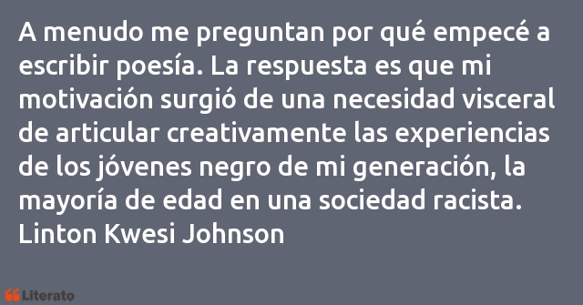 Frases de Linton Kwesi Johnson