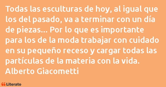 Frases de Alberto Giacometti