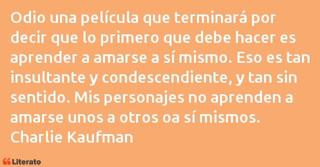 Frases de Charlie Kaufman