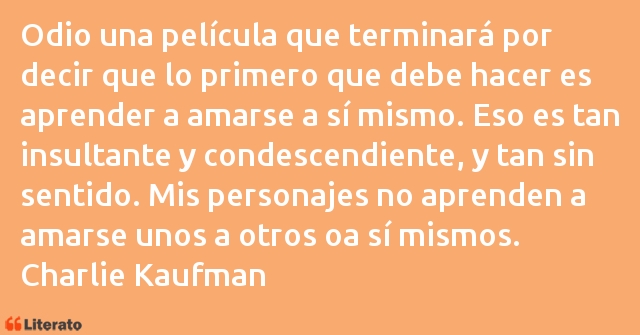 Frases de Charlie Kaufman