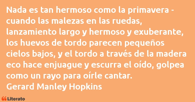 Frases de Gerard Manley Hopkins