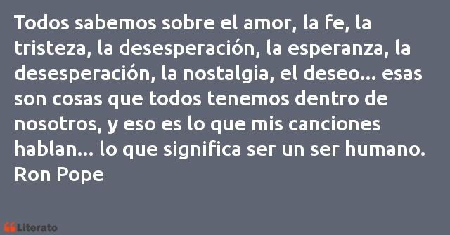 Frases de Ron Pope