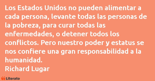 Frases de Richard Lugar