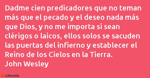 Frases de John Wesley