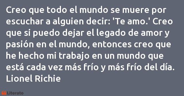 Frases de Lionel Richie