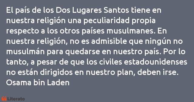 Frases de Osama bin Laden