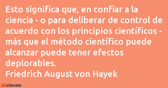 Frases de Friedrich August von Hayek