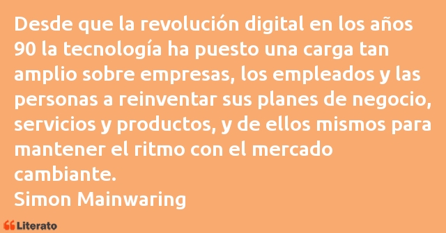 Frases de Simon Mainwaring